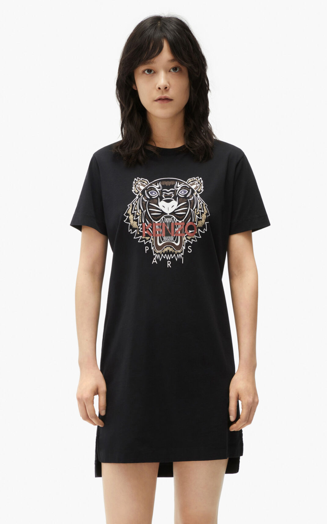 Kenzo Tiger T shirt Ženska Obleke Črna SI-4574147